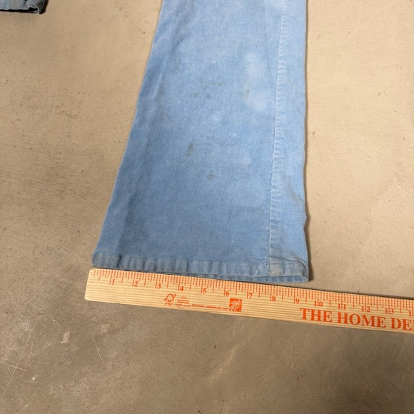 Paris Blues Light Blue Corduroy Cargo Flare Pants Womens 28 Vintage Y2K Utility - Picture 8 of 8